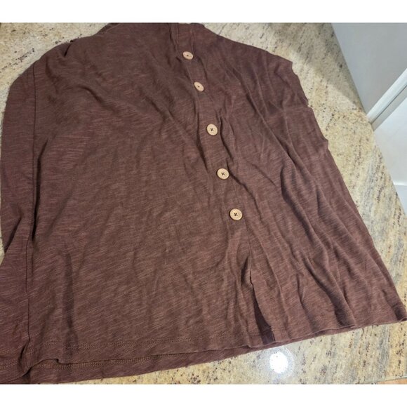 New! Naturals D&co Women’s Size S Brown Button Up Maxi Dress Linen Blend - Picture 5 of 16